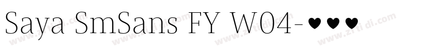 Saya SmSans FY W04字体转换